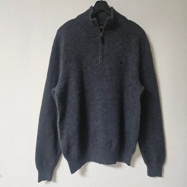 [BUNJANG] Polo Ralph Lauren Half-Zip Knit Sweater Charcoal L / 폴로 랄프로렌 하프집업 니트 L