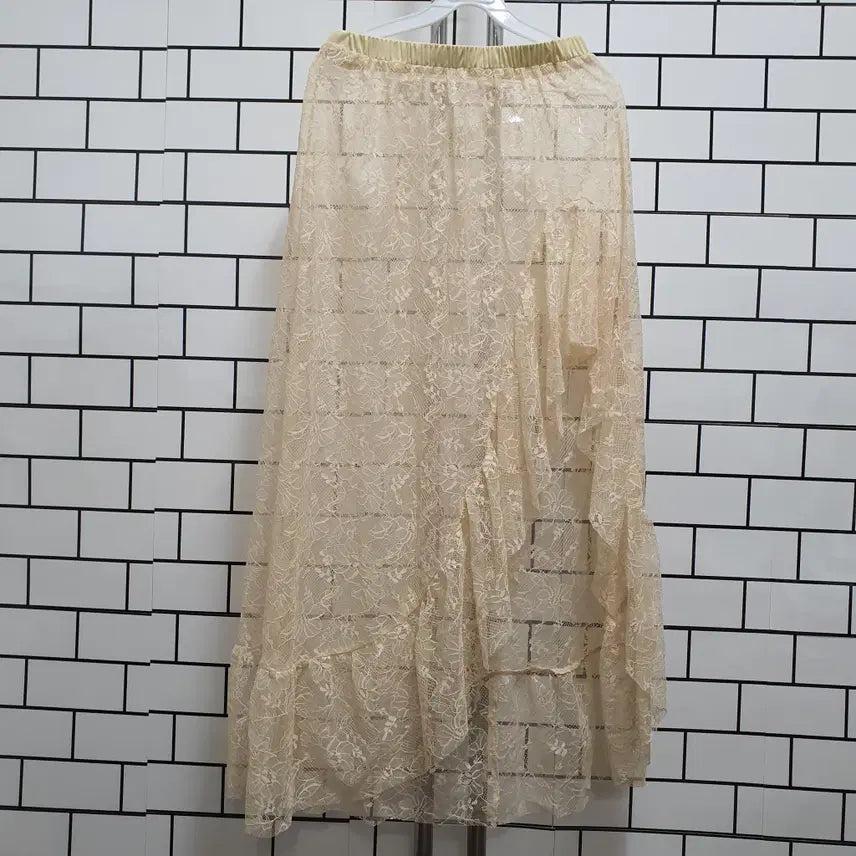 [BUNJANG] Banding Lace See-through Skirt / 형-279 밴딩 레이스 시스루 스커트