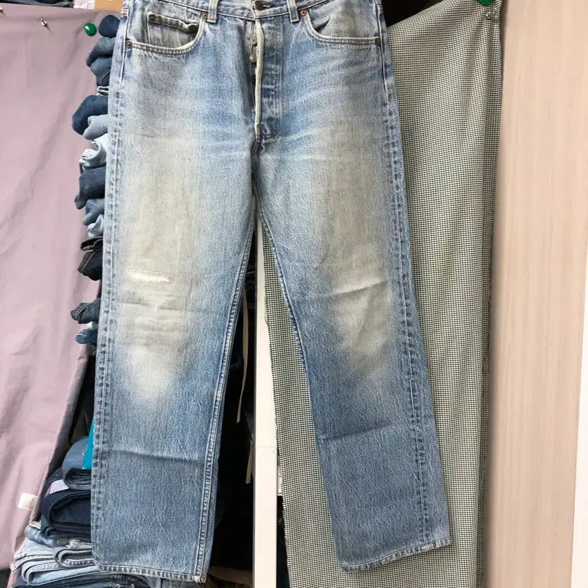 [BUNJANG] Levi's 501 Vintage 80s USA Light Wash Denim Jeans / 80s 리바이스501 USA 라이트블루 허리33 둘레83