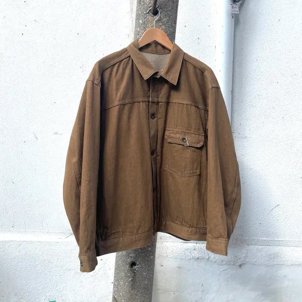 [BUNJANG] ADAM ET ROPÉ Organic Cotton Big Silhouette Denim Trucker Jacket / 아담 엣 로페 타입1 오가닉 코튼 빅 실루엣 데님 트러커 자켓