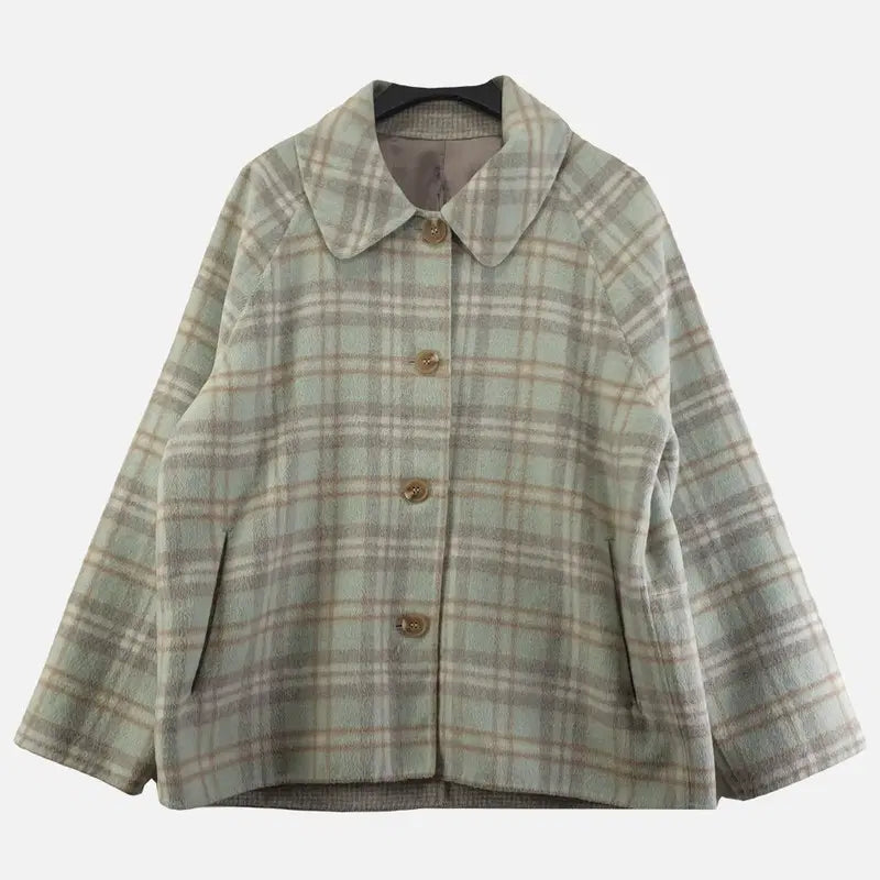 [BUNJANG] Light Green Wool Jacket (100-175) / 라이트 그린 여자 100-175 울 자켓 O0850
