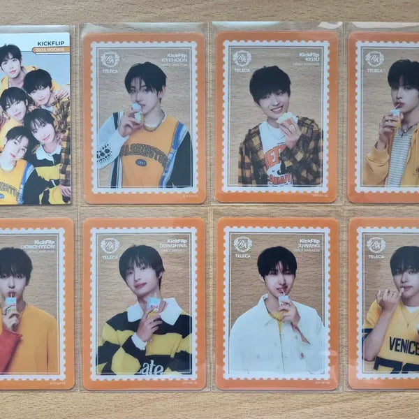 [BUNJANG] Terreca KPOP Rookie Kickflip Clear + Team Card Set / 2025 테레카 KPOP 루키 킥플립 클리어 + 팀카드 8장랏 판매합니다.