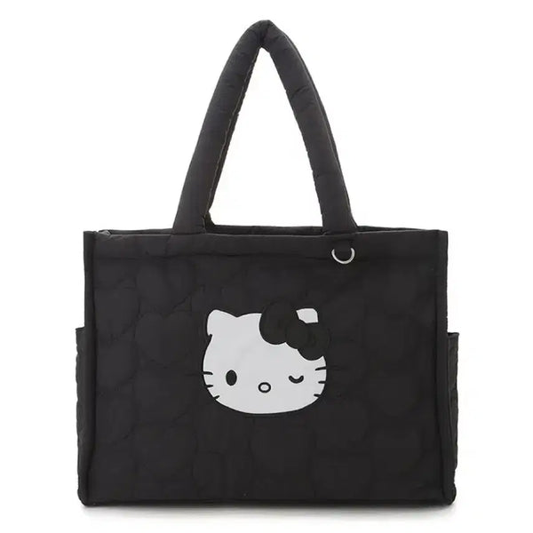 [BUNJANG] Sanrio House Heart Quilting Tote Bag Black / 산리오하우스) -미개봉- 하트퀼팅토트백 블랙