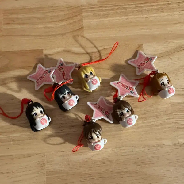 [BUNJANG] K-On! Mug Cup Figure Keychain Set / K-on! 케이온 머그컵 피규어 키링 세트