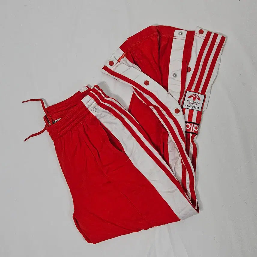[BUNJANG] Adidas Adibreak Side Snap Track Pants Red XS / 아디다스 오리지널 아디브레이크 사이드스냅 트랙팬츠 바지 트레이닝 레드 XS