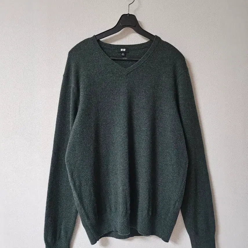 [BUNJANG] Uniqlo 100% Cashmere Men's Sweater Dark Green XL / 캐시미어 100%  유니클로 일본 남성 XL사이즈