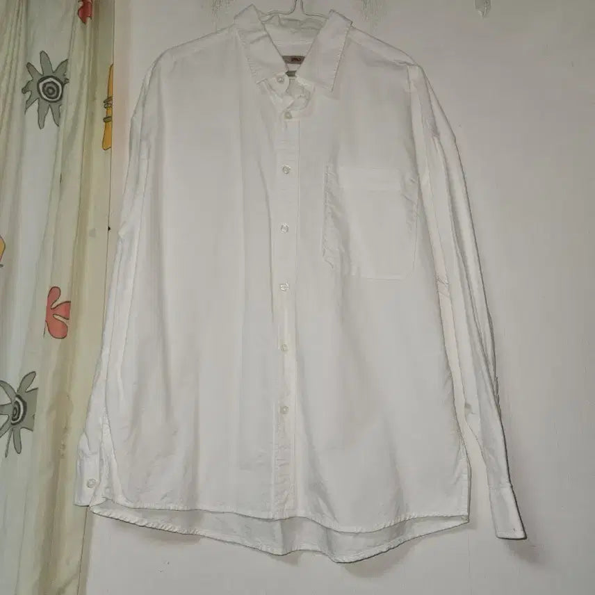 [BUNJANG] SPAO Men's Casual Cotton Shirt White Size M / SPAO 남성 케주얼 면 하양 셔츠 M