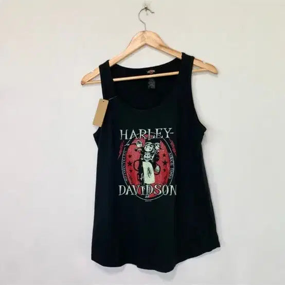 [BUNJANG] Harley-Davidson Y2K Punk Printing Sleeveless Top Black Unisex / 할리데이비슨 y2k 펑크 프린팅 슬리브리스 나시 민소매 블랙 남녀공용