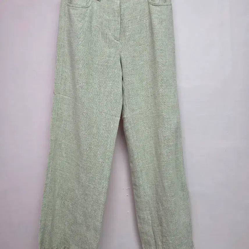 [BUNJANG] Massimo Dutti Women's Linen Wide Leg Pants Beige Fringe Detail Size 36 / Massimo Dutti 마시모두띠 여성 린넨 와이드 팬츠 36