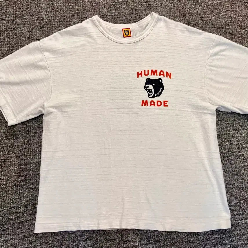 [BUNJANG] Human Made Bear T-Shirt White 2XL / [105] 휴먼메이드 베어 반팔티 화이트 2XL