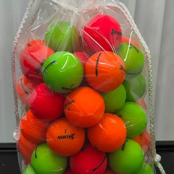 [BUNJANG] Srixon A-Grade 2-Piece Matte Color Used Golf Balls (50-Count) / 스릭슨 A급 2피스 무광 컬러 로스트볼 50구 중고골프공