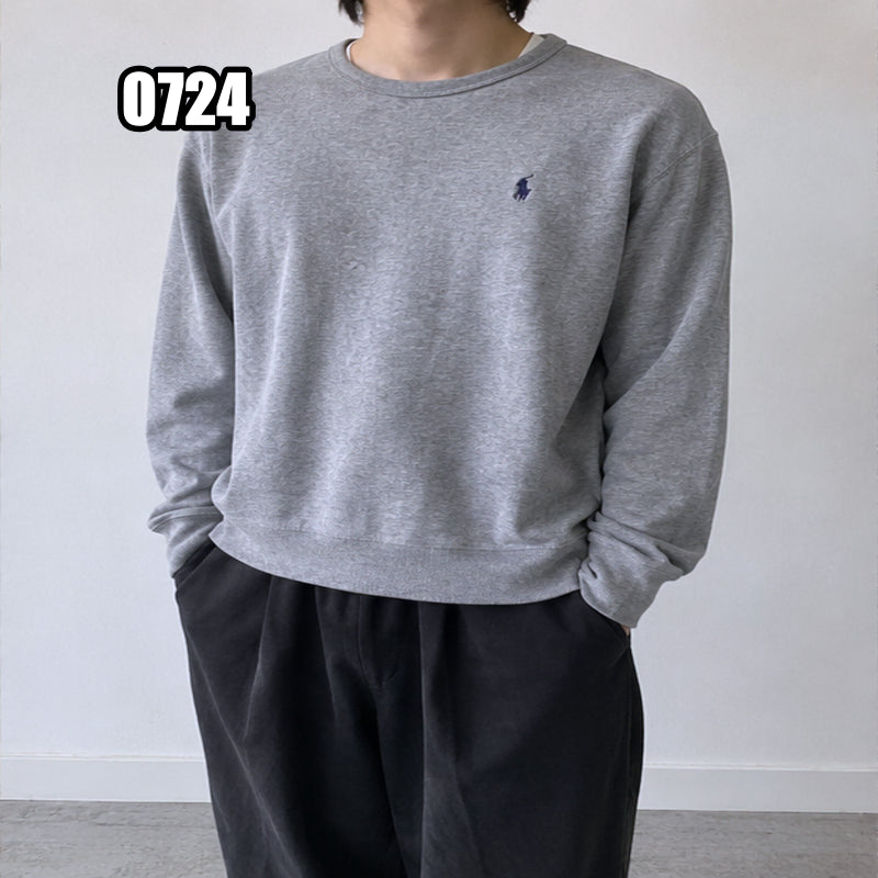 [BUNJANG] Polo Ralph Lauren Classic Crewneck Sweatshirt Grey / L 폴로 랄프로렌 클래식 크루넥 그레이 맨투맨