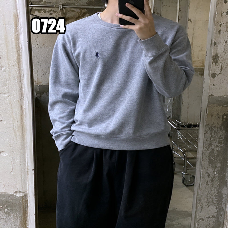 [BUNJANG] Polo Ralph Lauren Classic Crewneck Sweatshirt - Grey / L 폴로 랄프로렌 클래식 크루넥 그레이 맨투맨