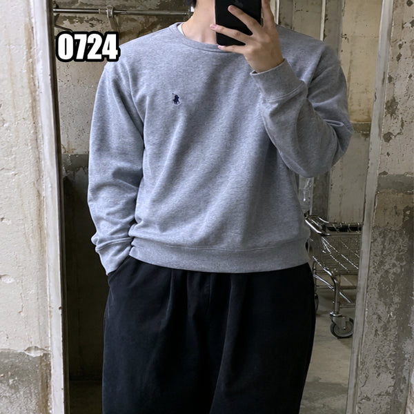 [BUNJANG] Polo Ralph Lauren Classic Crewneck Sweatshirt - Grey / L 폴로 랄프로렌 클래식 크루넥 그레이 맨투맨