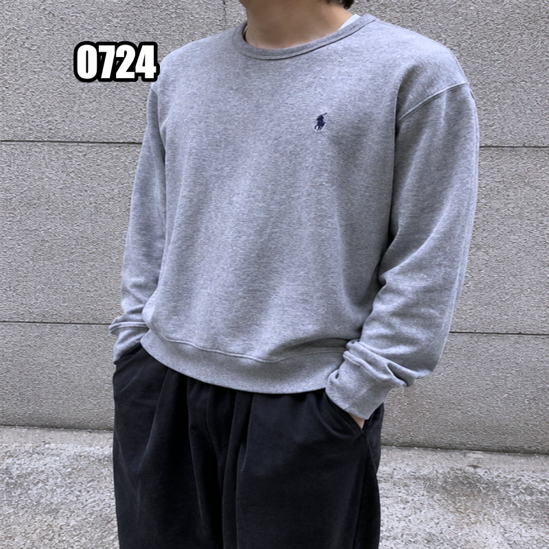 [BUNJANG] Polo Ralph Lauren Classic Crewneck Sweatshirt - Grey / L 폴로 랄프로렌 클래식 크루넥 그레이 맨투맨