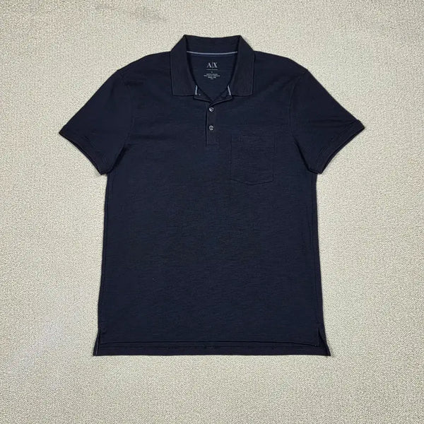 [BUNJANG] Armani Exchange Chest Pocket Short Sleeve Polo T-Shirt / [아르마니 익스체인지] 체스트 포켓 반팔 폴로 티셔츠 | S00649