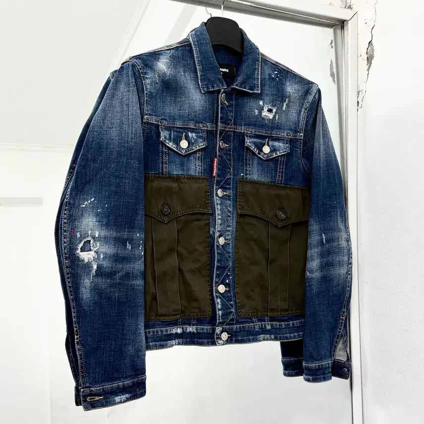 [BUNJANG] Dsquared2 Cargo Pocket Denim Jacket / 디스퀘어드 카고 포켓 데님 자켓