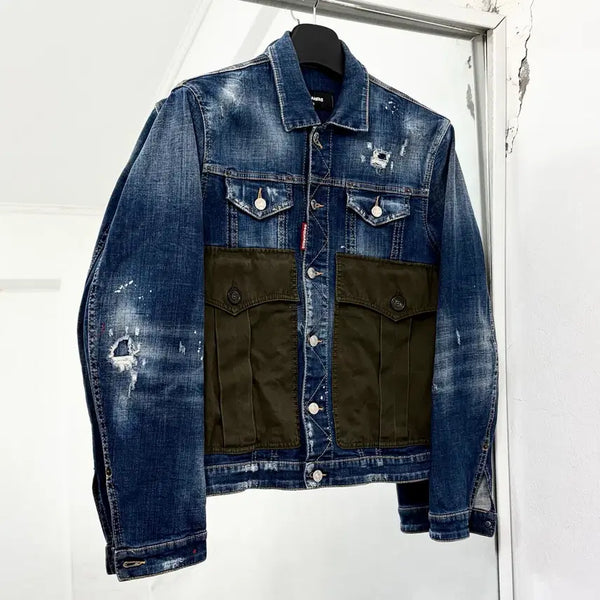 [BUNJANG] Dsquared2 Cargo Pocket Denim Jacket / 디스퀘어드 카고 포켓 데님 자켓