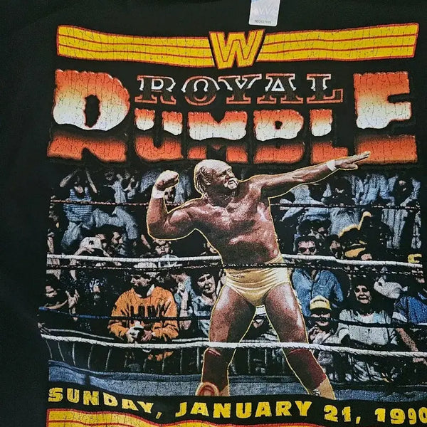 [BUNJANG] WWF Royal Rumble 1990 Hulk Hogan WWE Wrestling T-Shirt XXL / 새상품 WWF 로얄럼블 1990 헐크호건 WWE 프로레슬링 티셔츠 XXL
