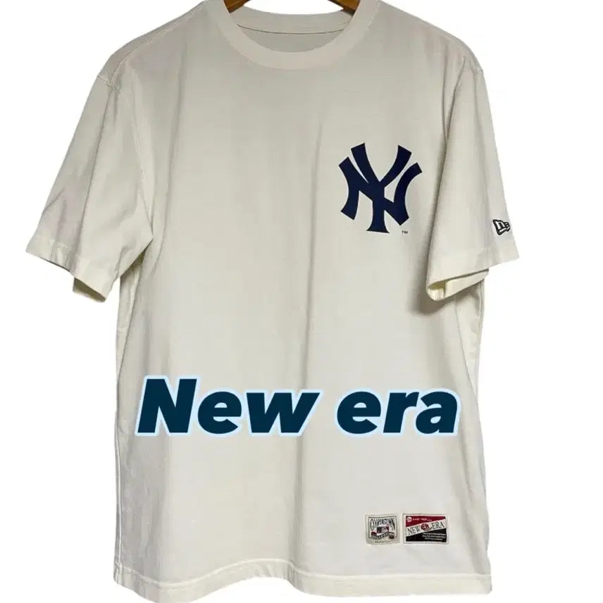 [BUNJANG] New Era New York Yankees World Series Short Sleeve T-Shirt - Ivory / [M]뉴에라 뉴욕 양키스 월드 시리즈 반팔 티셔츠