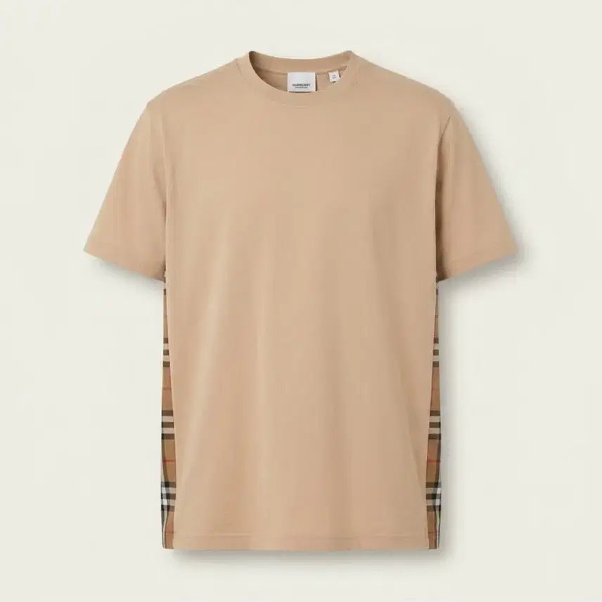 [BUNJANG] Burberry Side Check Short Sleeve T-Shirt Beige XS / 버버리 사이드 체크 반팔 베이지 (XS)