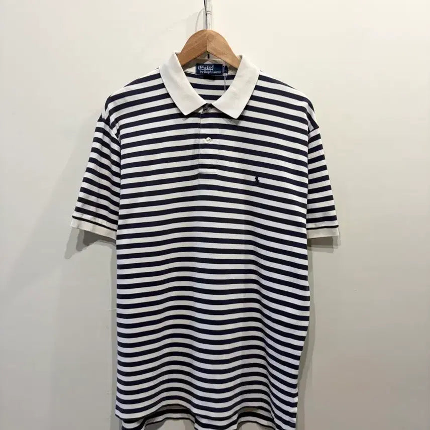 [BUNJANG] Polo Ralph Lauren Striped Pique Polo Shirt / 폴로 랄프로렌 스트라이프 피케 폴로 셔츠