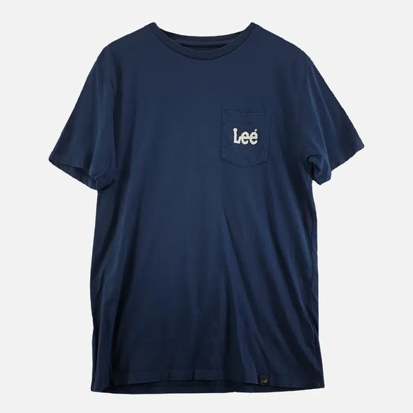 [BUNJANG] LEE Men's Navy Short-Sleeve T-Shirt M / LEE 네이비 남자 M 반팔티 O0744