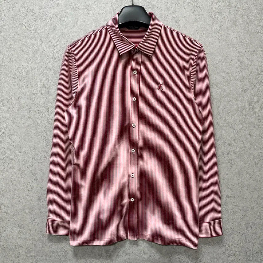 [BUNJANG] Beanpole Golf Men's Striped Functional Shirt (Size M) / 95 빈폴 골프 남자 스트라이프 기능성 셔츠
