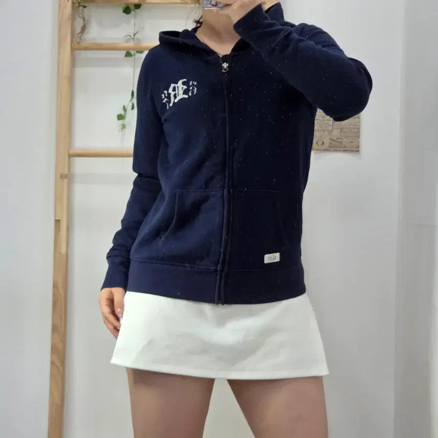 [BUNJANG] Polo Ralph Lauren Vintage Lettering Logo Fleece Hoodie Zip-Up XL (16) Slim Fit Navy / [프립]XL(16)/슬림핏 폴로 랄프로렌 빈티지 레터링 로고 기모 후드집업