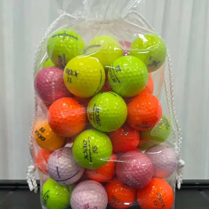 [BUNJANG] XXIO Grade A 3-Piece Color Used Golf Balls - 50 Count / 젝시오 A급 3피스 컬러 로스트볼 50구 중고골프공