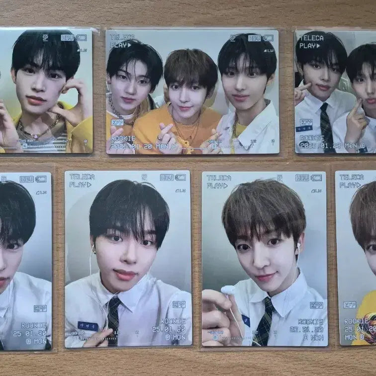 [BUNJANG] 2025 TERAKA KPOP Rookie Kickflip Selfie Card Bundle Set / 2025 테레카 KPOP 루키 킥플립 셀피카드 7장랏 판매합니다.