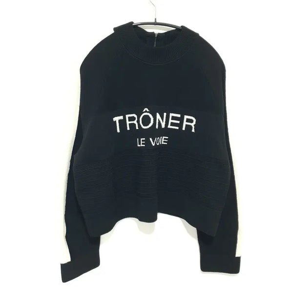 [BUNJANG] SYSTEM Women's Lettering Crop Knit / 시스템 여성 레터링 크롭 니트 F 90_W0681