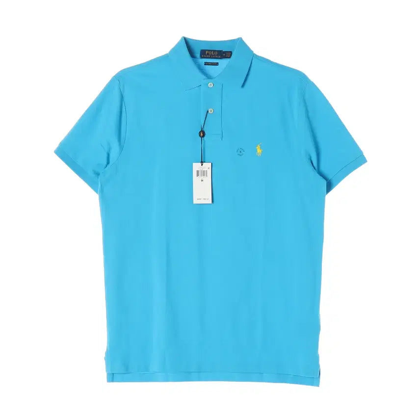 [BUNJANG] Polo Ralph Lauren Custom Slim Fit Cotton Pique Short Sleeve T-Shirt Aqua Blue / (새상품) 폴로 랄프 로렌 커스텀 슬림핏 코튼 피케 반팔 티셔츠 아쿠아블루
