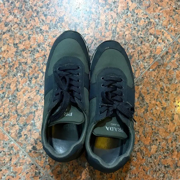 [BUNJANG] Prada Khaki/Black Sneakers Size 270 / 프라다 카키/블랙 스니커즈 270