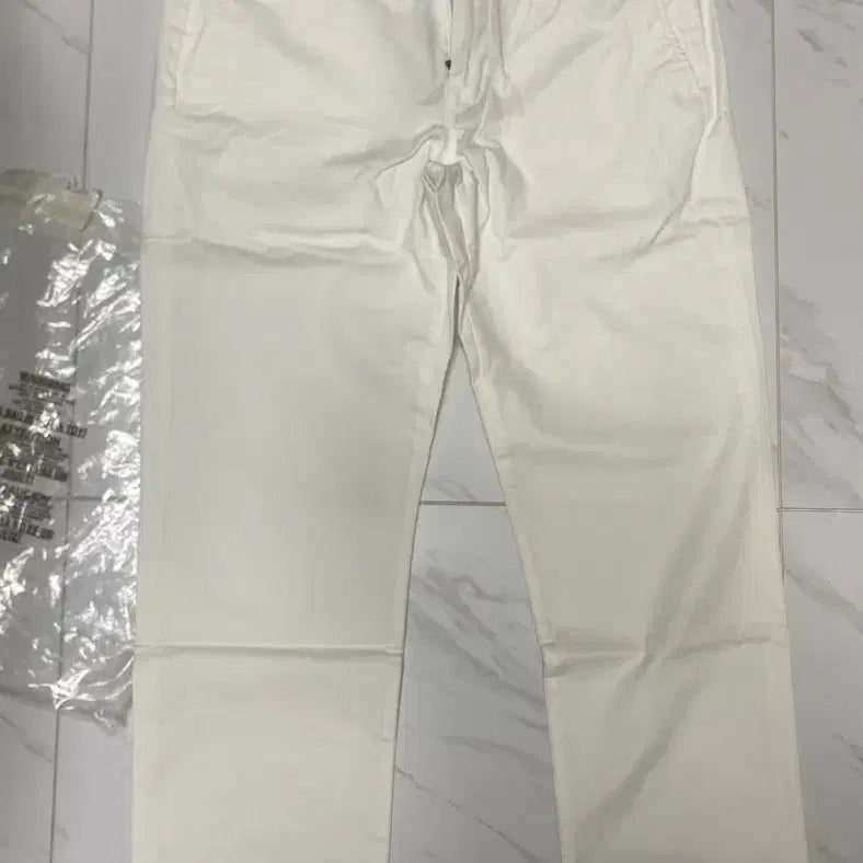 [BUNJANG] Polo Ralph Lauren White Stretch Straight Fit Cotton Pants 32x30 / [새상품] 폴로 랄프로렌 화이트 스트레치 스트레이트핏 면바지 32x30