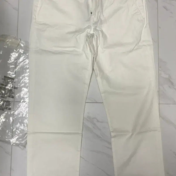 [BUNJANG] Polo Ralph Lauren White Stretch Straight Fit Cotton Pants 32x30 / [새상품] 폴로 랄프로렌 화이트 스트레치 스트레이트핏 면바지 32x30