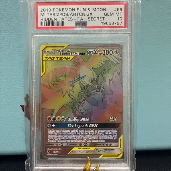 [BUNJANG] PSA 10 Moltres & Zapdos & Articuno GX 69/68 Card - Hidden Fates / [PSA 10 최고 등급] 2019 포켓몬 카드게임 몰트레스 & 썬더 & 프리져 GX 69/68