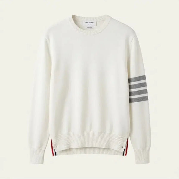 [BUNJANG] Thom Browne Milano Stitch 4-Bar Knit White (Size 4) / 톰브라운 밀라노스티치 4선 니트 화이트 (4)