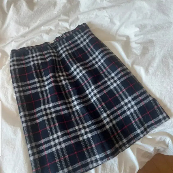 [BUNJANG] Burberry Wool Check Pattern Skirt / 버버리 정품 스커트