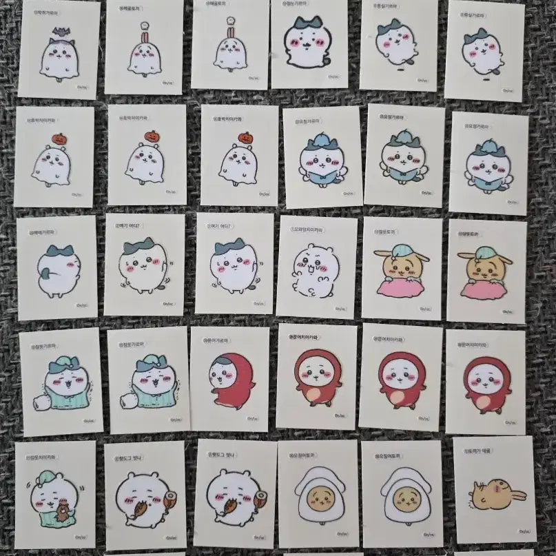 [BUNJANG] Cheekawa Sticker Set / 먼작귀 치이카와 띠부실 3장씩 판매