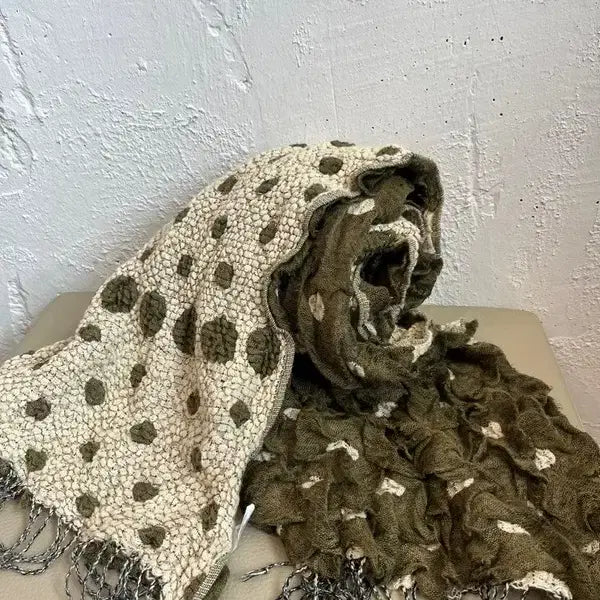 [BUNJANG] Pleated Dot Scarf / JPN 플리츠 도트 스카프