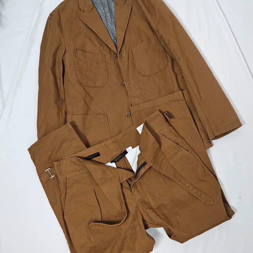 [BUNJANG] Uniform Bridge HBT Cotton Sports Blazer Jacket & Engineer Pants Set / 유니폼브릿지 HBT 스포츠 블레이저 자켓 코튼팬츠 엔지니어드 셋업 세트 (거의 새상품)