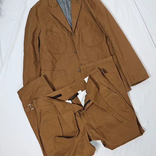 [BUNJANG] Uniform Bridge HBT Cotton Sports Blazer Jacket & Engineer Pants Set / 유니폼브릿지 HBT 스포츠 블레이저 자켓 코튼팬츠 엔지니어드 셋업 세트 (거의 새상품)
