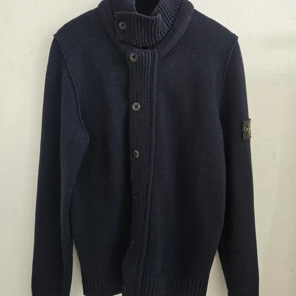 [BUNJANG] Stone Island Knit Zip-Up L Navy / 스톤 아일랜드 니트 집업