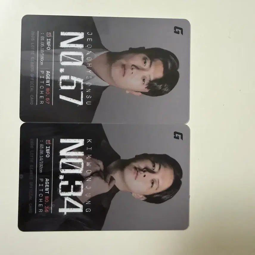 [BUNJANG] Lotte Giants Kim Won-jung, Jeong Hyeon-su Photocard Set / 롯데자이언츠 김원중 정현수 포카 포토카드
