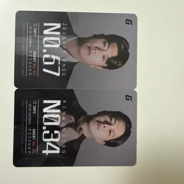 [BUNJANG] Lotte Giants Kim Won-jung, Jeong Hyeon-su Photocard Set / 롯데자이언츠 김원중 정현수 포카 포토카드