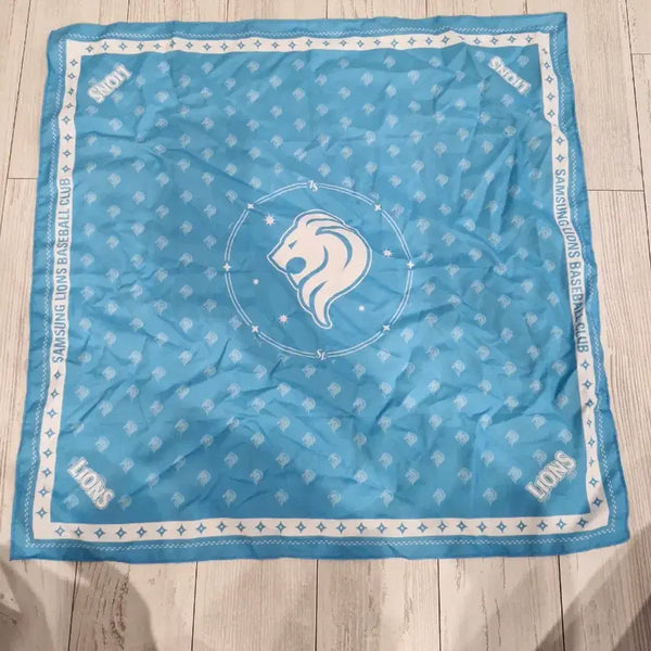 [BUNJANG] Samsung Lions Sky Blue Bandana Classic Day / 삼성라이온즈 스카이블루 반다나 클래씩데이