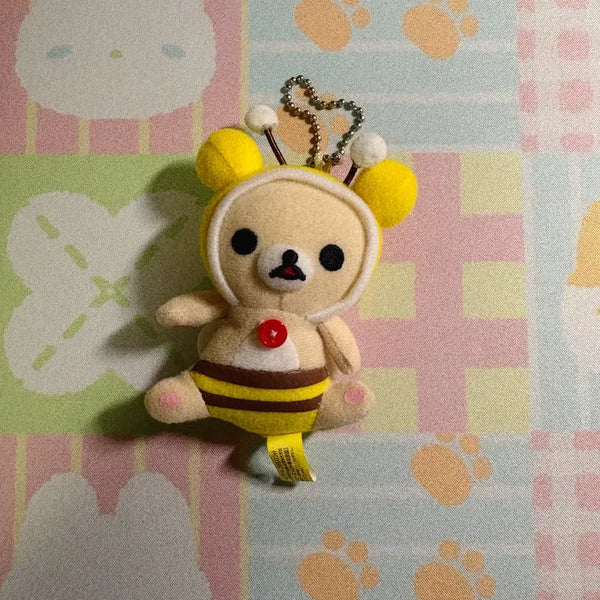 [BUNJANG] Classic Honeybee Korilakkuma Plush Keychain / 고전 꿀벌 코리락쿠마 인형키링