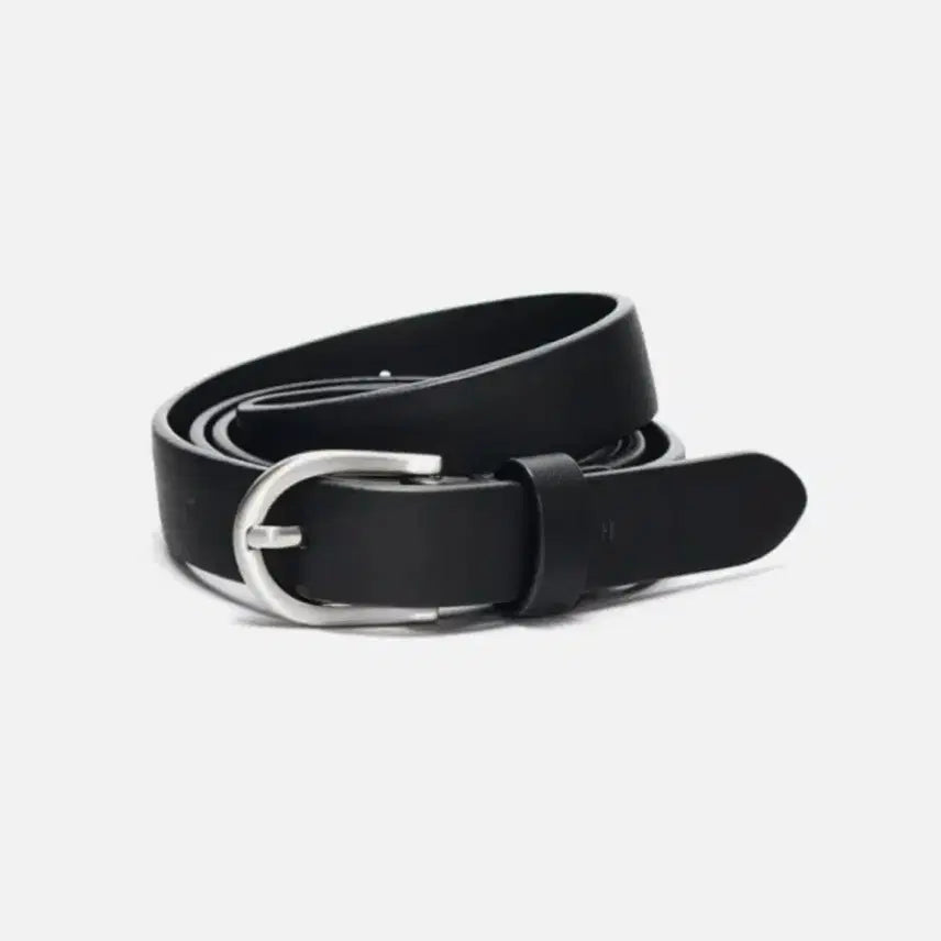 [BUNJANG] ROSEOUL Small Around Belt Black with Silver Buckle / [로서울]Small Around Belt Black with silver buckle