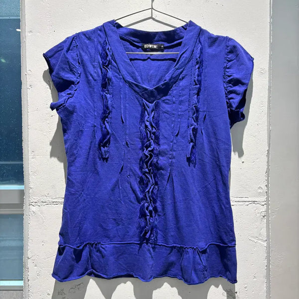 [BUNJANG] Edwin Lace Frill Blouse / (S) 에드윈 레이스 프릴 블라우스